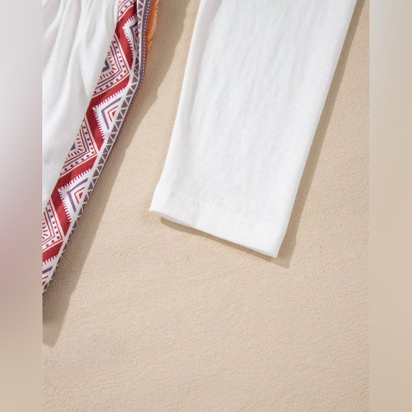 Bohemian White and Orange Tunic Top - Picture 9 of 15